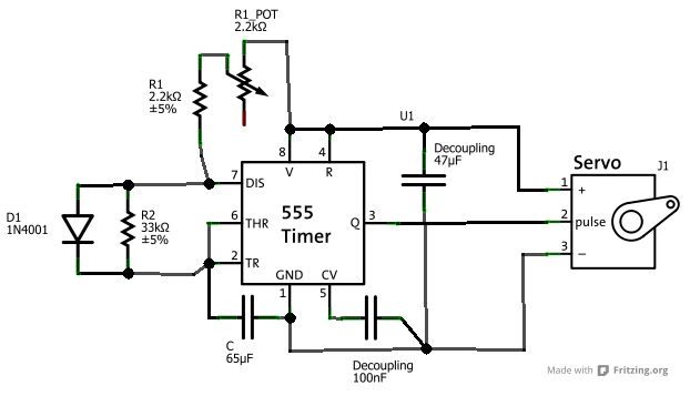 Servo Tester By 555 Timer Current Projects